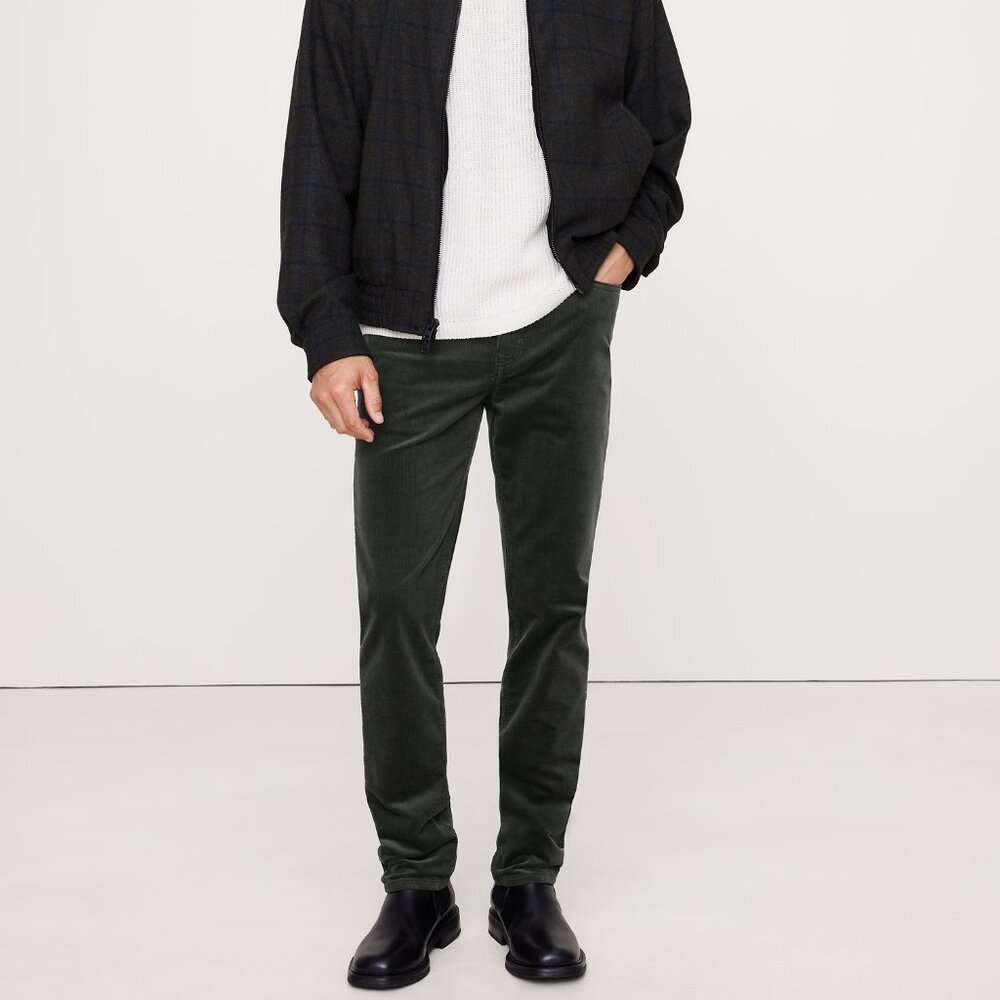 Banana Republic Men's Corduroy Pants - Olive Green